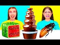 Chocolate Fountain Fondue Challenge Funny Kitchen Hacks By BaRaFun Challenge Chocolate Fountain Fondue Challenge Funny Kitchen Hacks By BaRaFun Challenge