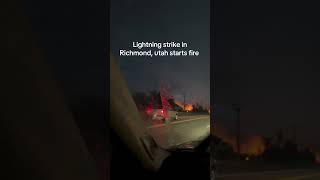 Details Lightning seemingly strikes ground in Richmond, flames visible moments later News