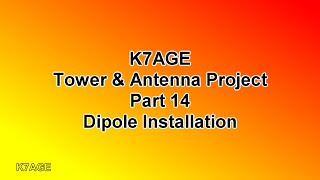 Part 14: Dipole Installation