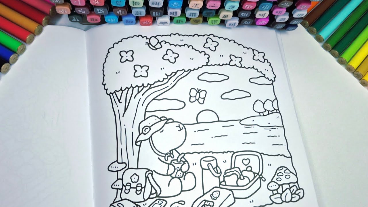 ASMR Color with Me | Cozy Cute Forest Coloring | Relaxing Vibes