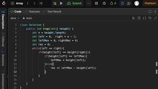 LeetCode 42 Trapping Rain Water | Java Optimal Solution (Two Pointer)