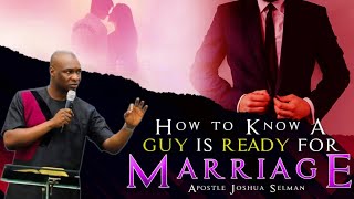 HOW TO KNOW A GUY IS READY FOR MARRIAGE