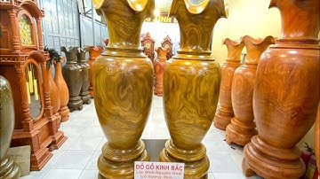 SIÊU TO KHỔNG LỒ ĐÔI LỘC BÌNH PHONG THUỶ - GỖ CẨM NGUYÊN KHỐI CAO 2m đk 65
