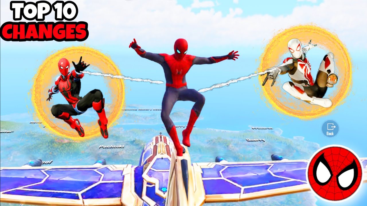 TOP 10 CHANGES AFTER UPDATE | SPIDERMAN MODE BGMI • PUBGM