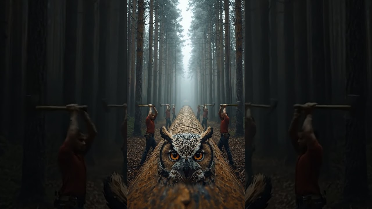 When Nature Fights Back 🦉🌲 | Surreal Owl Forest Photo Manipulation