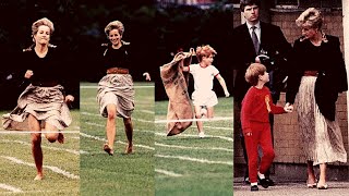 30 years ago today - Princess Diana runs at Prince Harry&#39;s school race