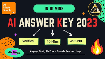 Class 10: AI Answer Key 2023 IN 🔥10 MINS | Artificial Intelligence Board Exam AI 417