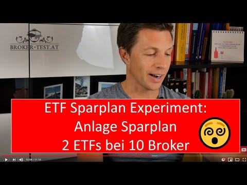 Anlage ETF Sparplan - 2 ETFs bei 10 Broker angelegt (Flatex, DADAT, Hello Bank, FFB, Consorsbank...)