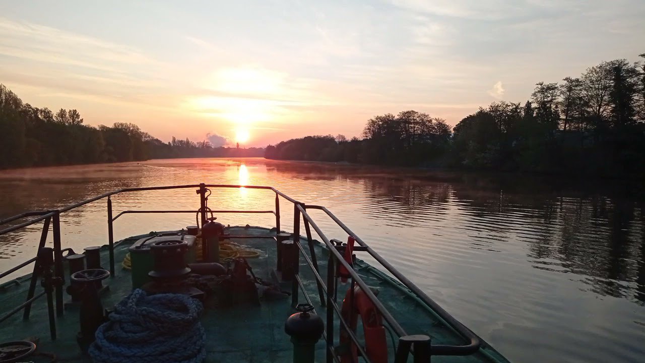 Morgen Main, Aschaffenburg, schleusen Obernau