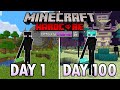 I Survived 100 Days as an ENDERMAN in Hardcore Minecraft… Here&#39;s What Happened