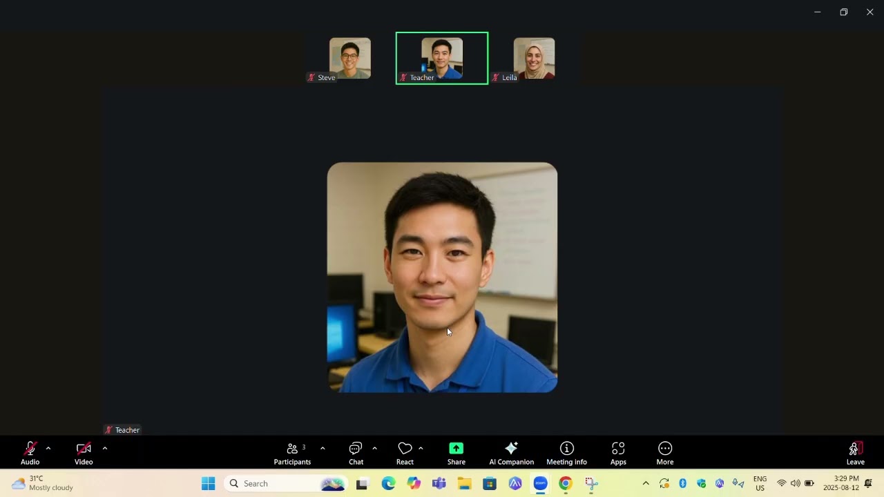 Zoom Buttons - Sound, Camera, Chat, Reaction, Breakout Room