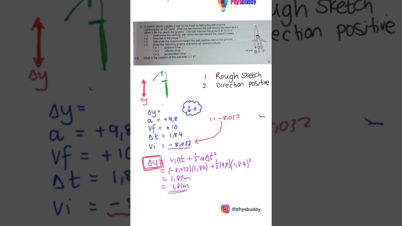 Grade 12 Physical Sciences Bouncing Ball - CAPS SOUTH AFRICA