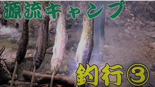 【源流キャンプ】2017年初！源流キャンプ釣行③イワナの塩焼きうまい！