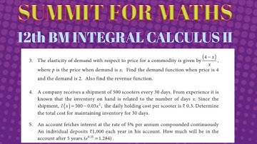 INTEGRAL CALCULUS II || EX 3.2 SUM NO.3 ,4 & 5 || 12TH BUSINESS MATHS