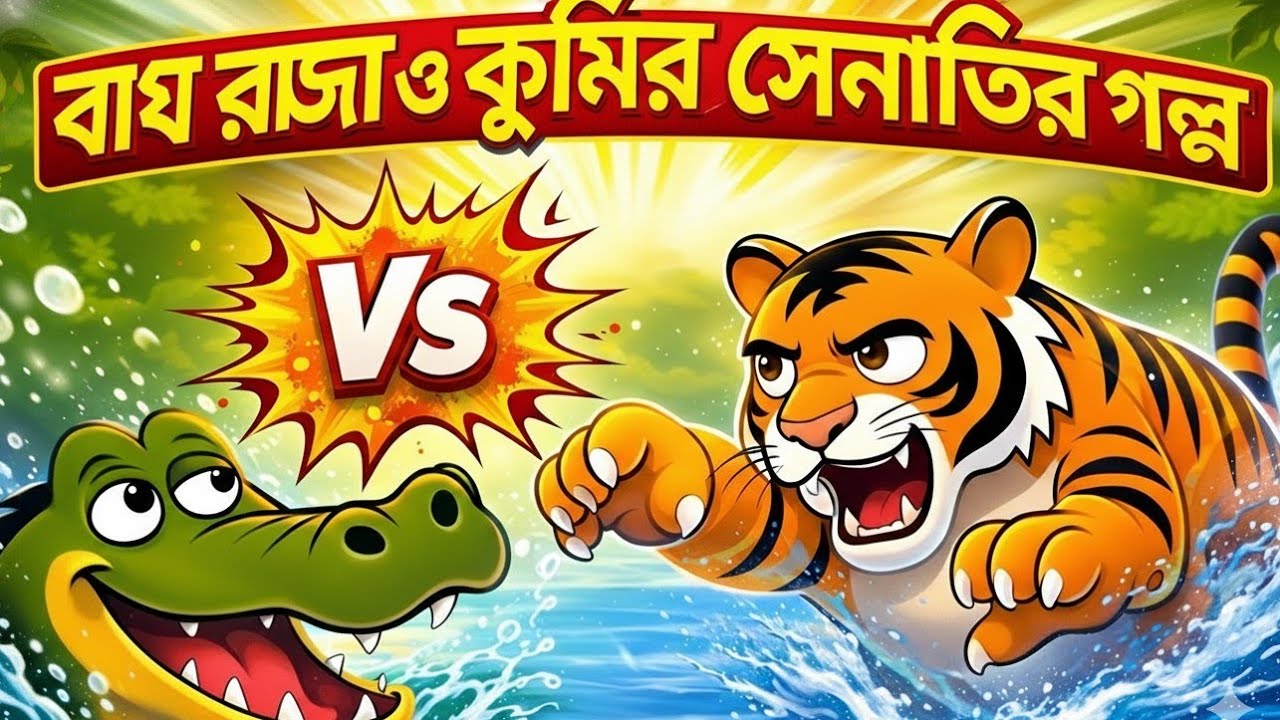 বাঘ রাজা ও কুমির সেনাপতির গল্প🐯🐊II animation cartoon golpo II 