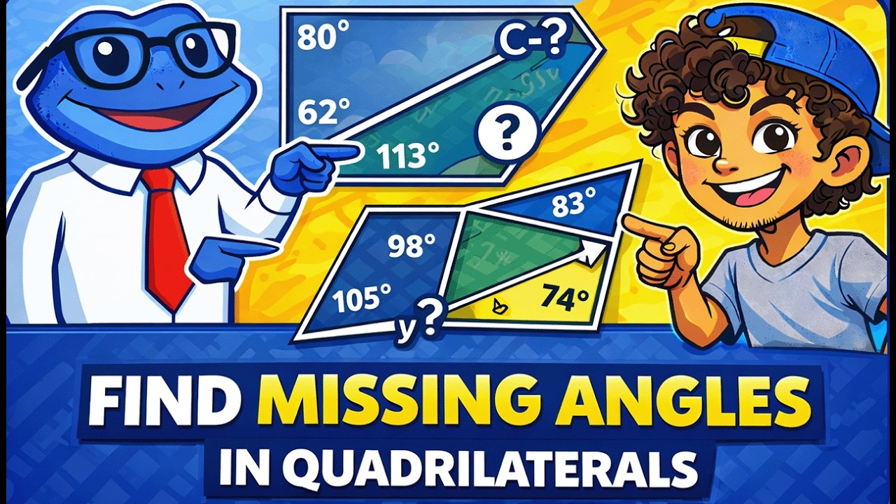 Finding Missing Angles in Quadrilaterals Step-by-Step (Full Lesson ...