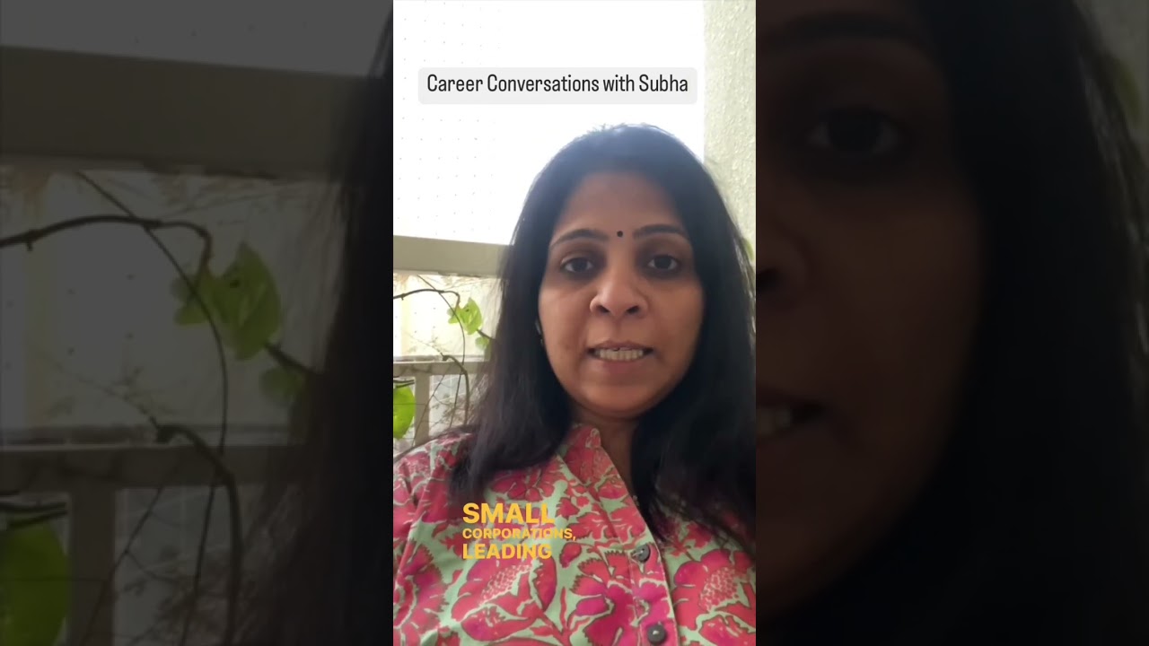 #careerconversations Welcome to Career Conversations with Subha, an ICF certified coach.