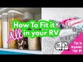 How We Fit It In The RV! RV Organization Ideas. Full time RV family storage help and Ideas.