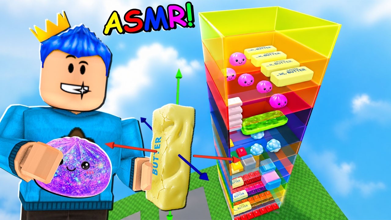 AKU MEMBANGUN TOWER ASMR PALING SATISFYING BUATANKU SENDIRI FULL NEEDOH, DUMPLING, BUTTER ROBLOX!!