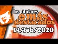 TITULARES -  19 DE FEBRERO 2020