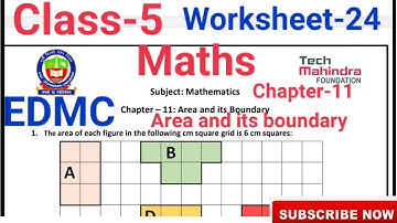 EDMC Class 5 Worksheet 24 Math Chapter 11 Area and its boundary, perimeter, Worksheet 24 class 5th