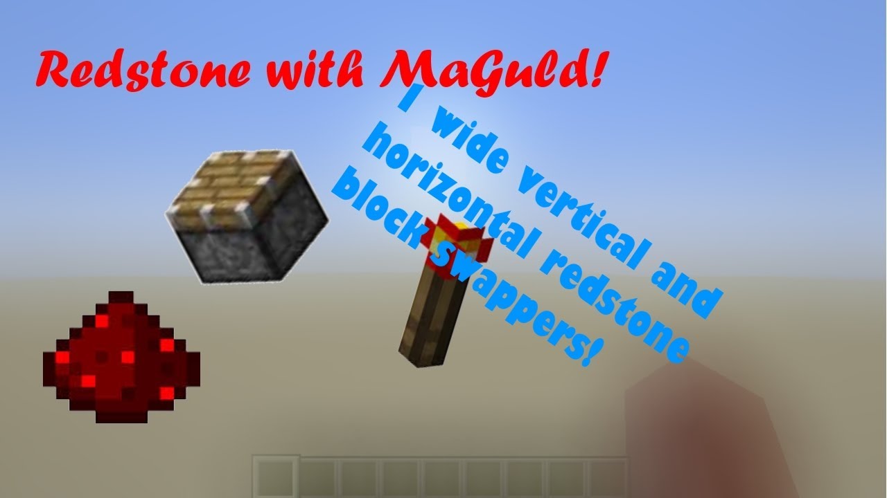 Minecraft 1 wide horizontal & vertical block swappers!