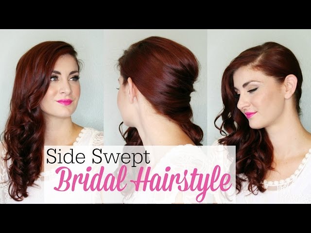 Side Swept Wedding Hair Medium Length | manonthelam.com