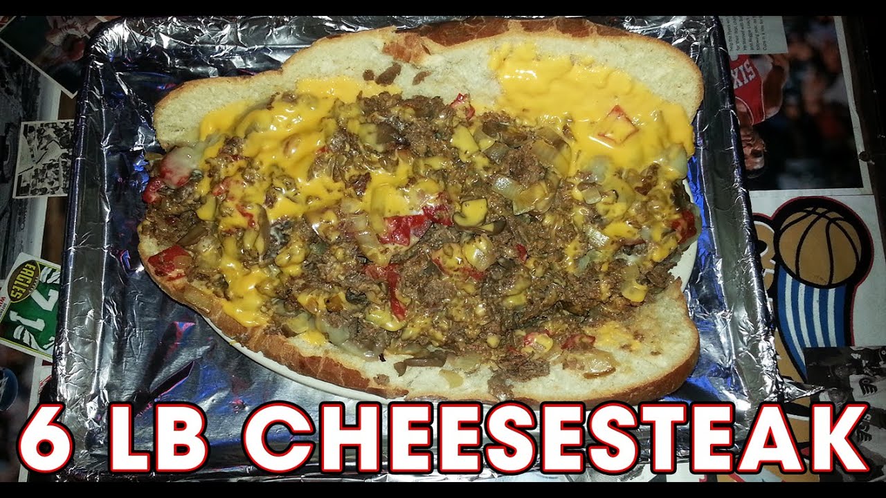 6lb Grand Salami Cheesesteak Sandwich Challenge!! YouTube