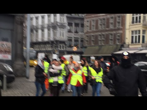 Gilet Jaune Liège Blocage Rond Point