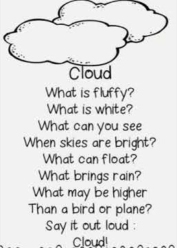 cloud/ what is fluffy what is white  popular nursery rhymes/poem for kids @study with fun