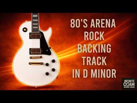 80's Arena Rock Backing Track In D Minor - Guitar Jam 108 BPM