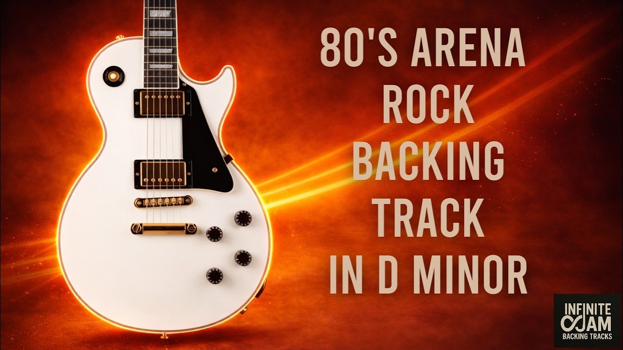 80's Arena Rock Backing Track In D Minor - Guitar Jam 108 BPM