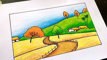Vẽ ĐỀ TÀI PHONG CẢNH QUÊ HƯƠNG | How to draw topic my countryside #vetranh