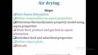 aspen adsorption air drying part II