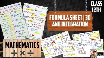 Maths formula sheet | Class 12  #cbse #cbseclass12 #maths #mathematics #mathstrick