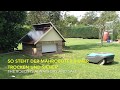 Gardena Sileno +: Garage für Rasenroboter (Mähroboter) mit CAD-Maßangaben / Automower mit Rolltor