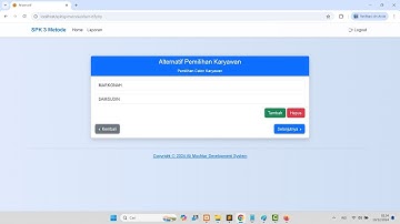 🔴Sistem Pendukung Keputusan Pemilihan Calon Karyawan Metode SAW AHP TOPSIS