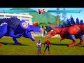 Black Panther T-REX vs Spiderman Godzilla, Batman Dinosaurs Fight - Jurassic World Evolution