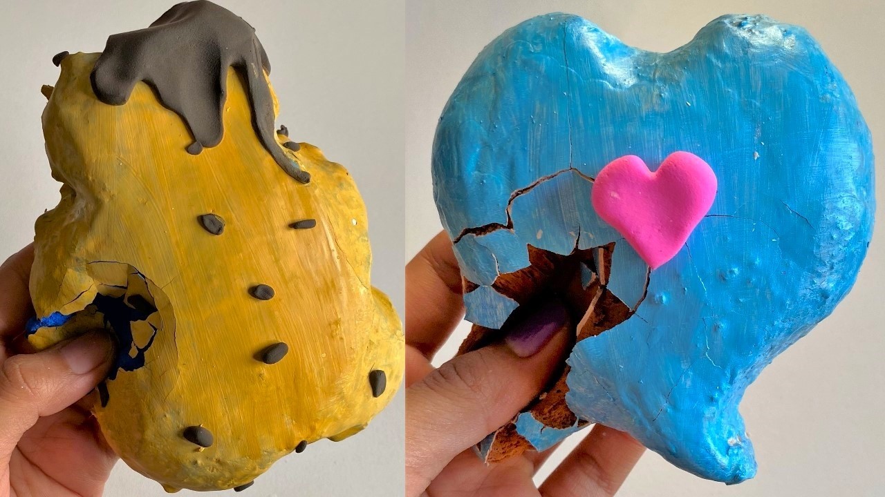 Luxury Stress Relief ASMR 💙 Satisfying Clay Cracking for Mental Reset