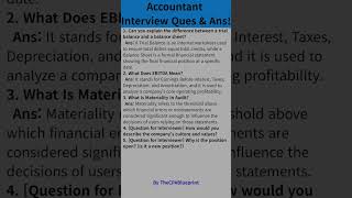 5 Big 4 Interview Questions: Trial Balance vs. Balance Sheet & EBITDA