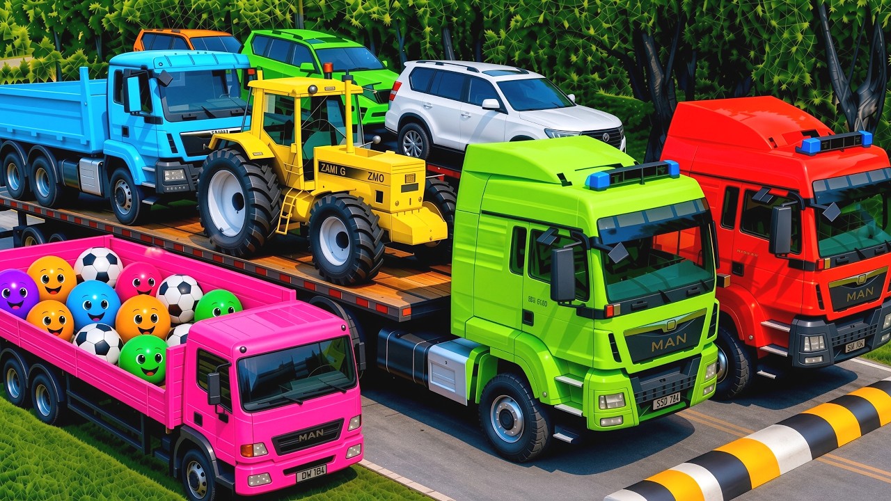 Flatbed Truck McQueen Transportation with Truck  Pothole vs Car #65   BeamNG Drive