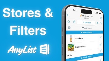 Using Stores, Filters, and Category Sets in AnyList