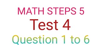 math steps 5(bharti bhavan) test 4 question 1 to 6 solution Net Worth
