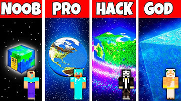 Minecraft Battle: NOOB vs PRO vs HACKER vs GOD: INSIDE EARTH HOUSE BASE BUILD CHALLENGE in Minecraft