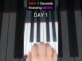 Beginner playing piano Day 1 #piano #pianotutorial #pianocover #pianolessons #easypiano #pianomusic