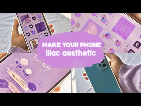 New Update how to have an aesthetic phone lilac theme ✨💜 | samsung galaxy A72