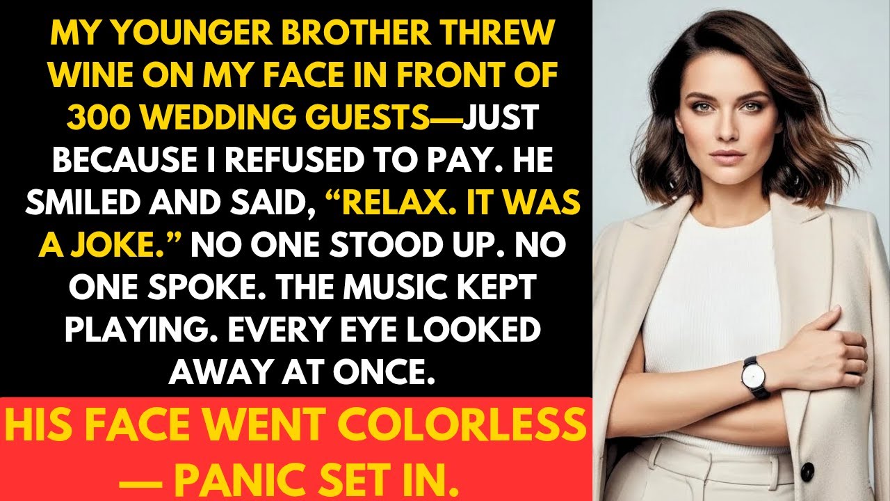 My Brother Threw Wine on My Face Before 300 Wedding Guests—Because I Refused to Pay