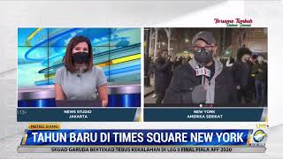 Laporan Langsung VOA untuk Metro TV : Perayaan Malam Tahun Baru 2022 di Times Square New York
