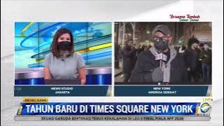 Laporan Langsung VOA untuk Metro TV : Perayaan Malam Tahun Baru 2022 di Times Square New York