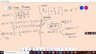 Invers Matriks 3x3 Metoda Adjoin
